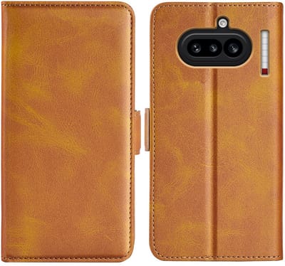 MobyDefend Hoesje - Geschikt voor Nothing Phone (4a) - Luxe Wallet Book Case (Sluiting Zijkant) - Lichtbruin