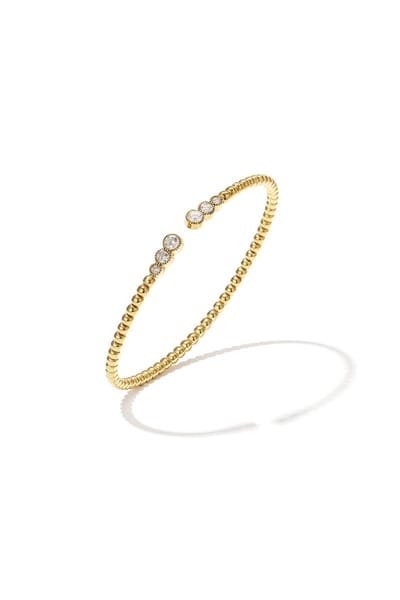 Bijoutheek Armband (Sieraad) Bangle Balls Stenen Goudkleurig