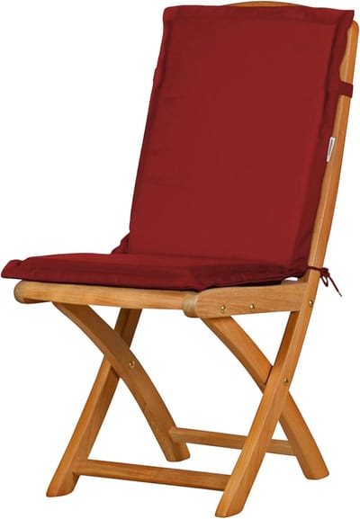 Tuinstoelkussen - Zitkussen Buiten - Loungen Buiten - Machinewasbaar Overtrek - 40 x 88 cm - Rood
