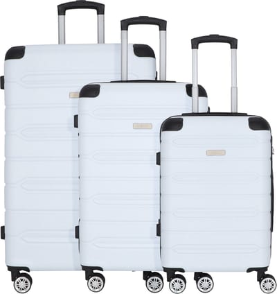 NOWI Rhodos 4 wielen Kofferset 3-delig - Harde bagage - Combinatieslot - weiss-sz