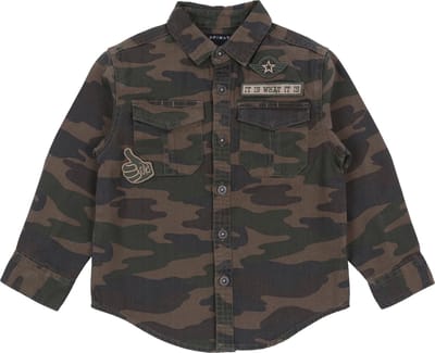 Camo blouse met lange mouwen