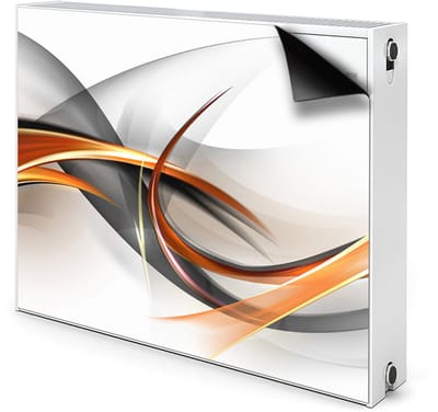 Tulup Magnetische Radiatorfolie - Abstracte Lijnen Radiator Afdekmat - 80 cm x 60 cm - Radiator Mat Bescherming Tegen Krassen - Radiatorfolie -40 Tot 70°C - Grijs Radiator Folie Magnetisch - Radiatorfolie Gemakkelijk Te Reinigen