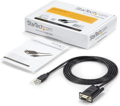 StarTech 1-poort USB naar Nulmodem RS232 DB9 Seriële DCE Verloopkabel met FTDI