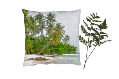 Sierkussens - Kussentjes Woonkamer - 40x40 cm - Palmbomen - Strand - Zomer - Tropisch