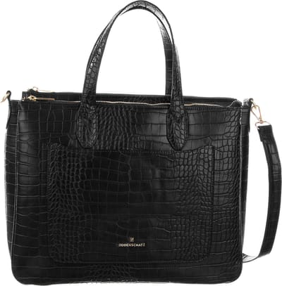 Bodenschatz Handtas Laptoptas met laptopvak Business Bag Black Zwart
