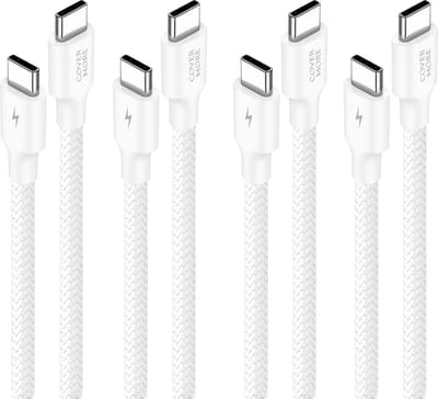 Usb C oplaadkabel geschikt voor Samsung - 4 stuks - 1m - Usb C naar usb C - Kabel geschikt voor oplader Samsung - Snellader
