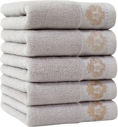 Livano Handdoeken Set - Hotelkwaliteit - Handdoek - Towel - Licht Grijs - 5 Stuks