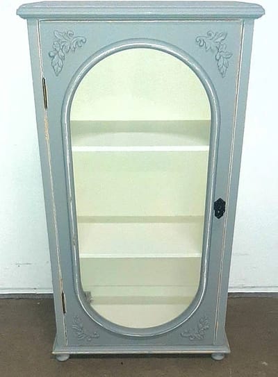 Vitrinekastje grijs 41x26x75cm