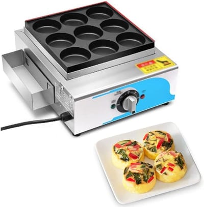 Omeletmaker - Eierbeten Pan - Ontbijt Maken - Antiaanbaklaag - Gezinsformaat - Zwart
