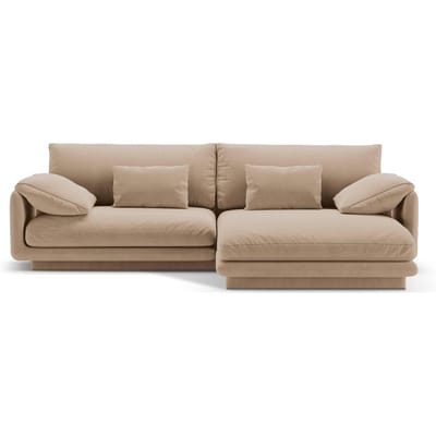 4-zits hoekbank Torino rechts velvet | Micadoni
