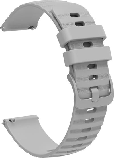 Siliconen bandje - geschikt voor Huawei Watch GT 2 42 mm / GT 3 42 mm Active / Elegant / GT 3 Pro 43 mm en Polar Ignite 2 / 3 / Pacer / Unite - grijs