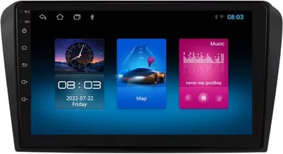 Autoradio met bluetooth - Carplay - Voor Mazda 3 (2004-2009) - Geschikt voor Apple en Android - Stereo - Navigatie - Navigatiesysteem auto - 1GB 16GB