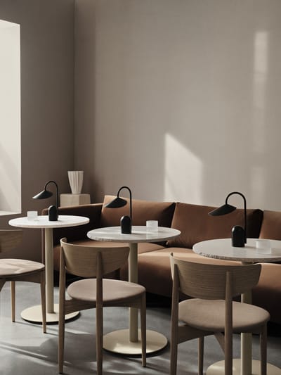 Ferm Living Mineral Café bistrotafel 60 x 60 cm - bianco curia/cashmere