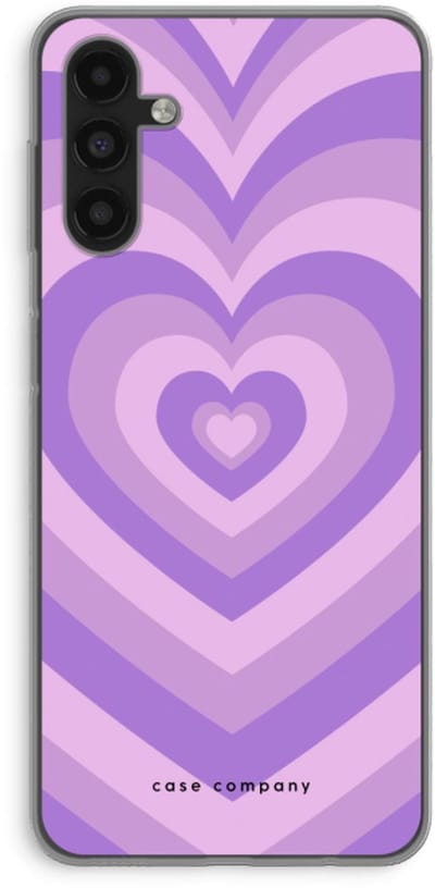 Case Company® - Hoesje geschikt voor Samsung Galaxy A04s hoesje - Hart Paars - Soft Cover Telefoonhoesje - Bescherming aan alle Kanten en Schermrand