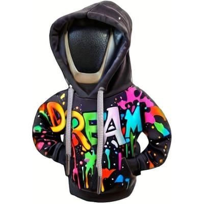 1 pièce Sweat à capuche à motif Graffiti Créatif Housse de levier de vitesses Housse de pommeau de levier de vitesses de voiture Housse anti-poussière pour transmission manuelle Ajouts pour voiture Décoration de voiture Petit cadeau
