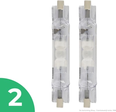 ELBI MHN-TD Halogeenlamp RX7S - 70W - Koel Wit Licht (4200K) - 5800 lm - 10 jaar - Niet Dimbaar - 2 stuks - CDM-TD / HCI-TS / HQI-TS