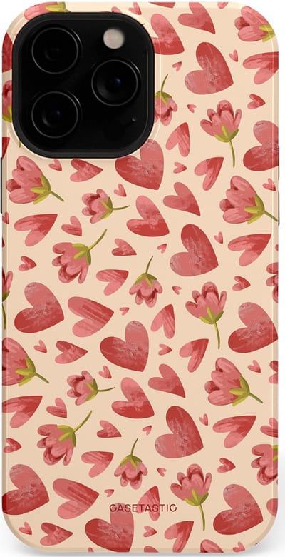 Casetastic Hoesje Geschikt voor Apple iPhone 13 Pro Max Magsafe - Stijlvolle Beschermende Duo-layer Case - Verbonden Hartjes