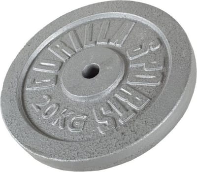 Gorilla Sports Gewichtsschijf - Halterschijf - Gietijzer - 30 mm - 20 kg