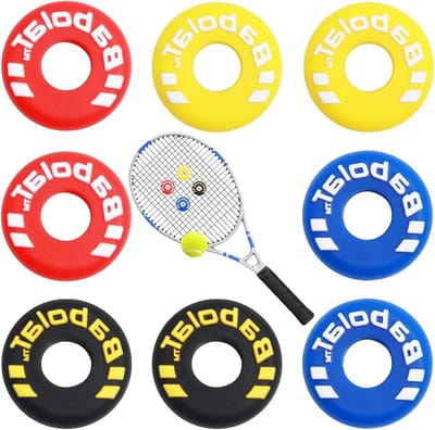 Tennisdempers voor rackets - Set van 8 siliconen dempers voor minder trillingen en betere controle