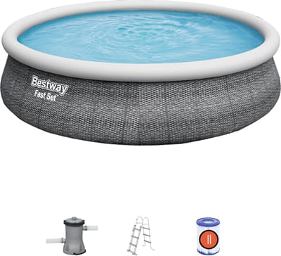 Bestway Easy Pool Set Met Pomp Rattan Look 4.57M X 1.07M