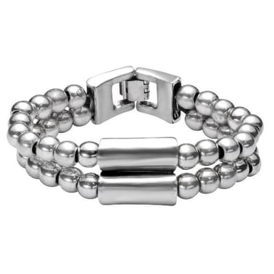 Behave - Armband zilverkleur met kralen en sluiting - Tijdloos detail