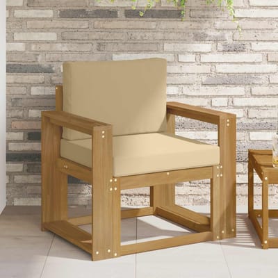 vidaXL - Buitensofa - Polyester - Wit - En - Beige