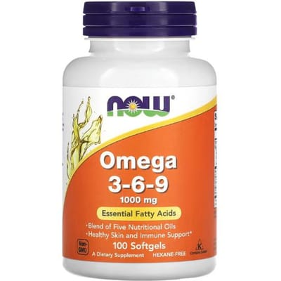 NOW Foods, Omega 3 6 9, 1000MG, 100 dop