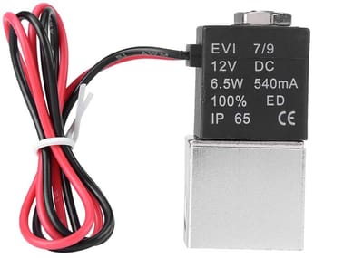 Dailygoods- Solenoidventiel 2-Weg - Direct Acting - Normaal Gesloten - 1/4 Inch - 12V DC - Werkdruk 1.2 MPa - Pneumatisch Ventiel