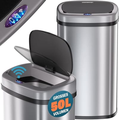 Sensor Prullenbak 50L Automatisch Deksel met Led-display