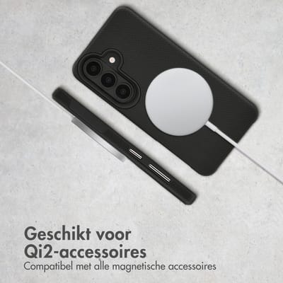 Accezz Hoesje - Geschikt voor Samsung Galaxy S26 - Tough Backcover met Magnetische Ring - Zwart