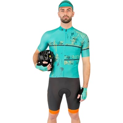 Endura Endura FS260 Abstract fietsshirt voor heren (Blauw)