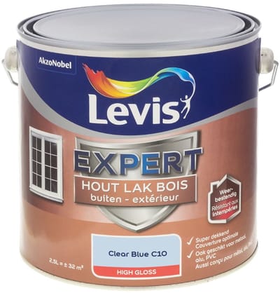 Levis - Expert Hout Lak Buiten High Gloss Mix - Clear Blue C10 - Mengverf - 2,5 L