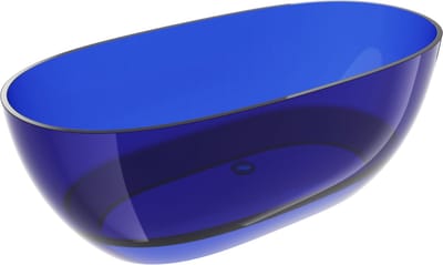 Mexen Pure saffier vrijstaande badkuip transparant 170 x 80 , chrom stop - 58071708016