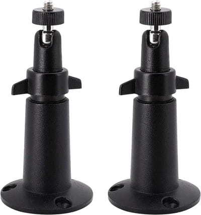 2 stuks - Muurbevestiging - Camera muurbevestiging - Verstelbaar - Camerabeugel voor muur, plafond, binnen en buiten (zwart)