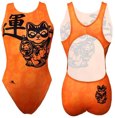 Turbo Wave Lucky Cat Zwemkleding Oranje S Vrouw