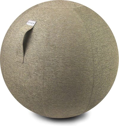 Vluv STOV - zitbal met hoes - voor kantoor en thuis - ergonomisch - yoga- en zwangerschapsbal - 70-75 cm - pebble