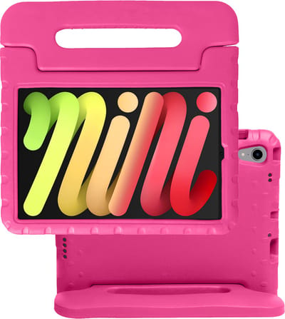 Hoes - Geschikt voor Apple iPad Mini 7 (2024) - 8.3 inch - 7e Generatie - Kinderhoes Shockproof Bumper - Kidsproof Case - Tablet Hoesje - Kinder Hoes Cover - Roze