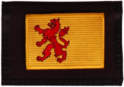 Portemonnee zwart 14x10cm - Vlag Zuid-Holland - 8x6cm