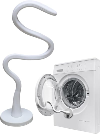 1 Witte Magnetische Wasmachinedeurhouder - 4,3×43,5 cm - Voorlader Wasmachinedeurhouder - Universele Flexibele Deurstopper - Voorkomt Geurtjes en Schimmel - Siliconen Houder - Buigzaam - Geschikt voor de meeste wasmachines