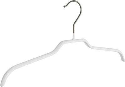 De Kledinghanger Gigant - Kledinghanger - Volwassenen - 8310 - 50 Stuks - Blousehanger - Shirthanger - metaal - Wit - Anti-slip Coating - 40 cm - Kleerhanger (8310_01/50)
