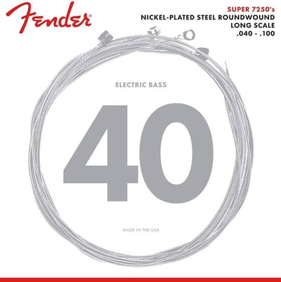 Fender F-7250L Bassnaren Set Nickel Roundwound Light Long Scale (040-100)