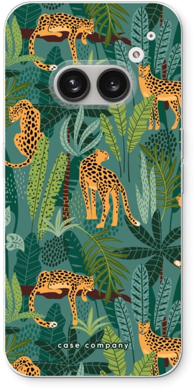 Case Company® - Hoesje geschikt voor Nothing Phone (2a) hoesje - Luipaard 2 - Soft Cover Telefoonhoesje - Bescherming aan alle Kanten en Schermrand