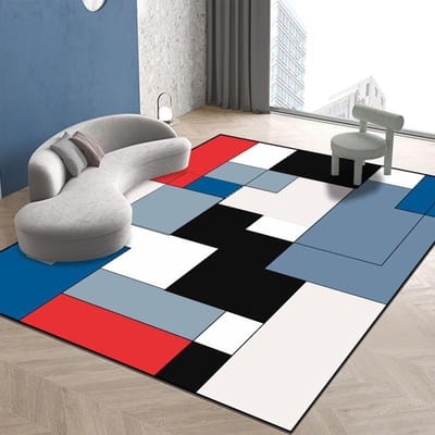 Moderne Licht Luxe Tapijten voor Woonkamer Geometrisch Decor Veelkleurig Kleed Huis Sofa Gebiedskleden Slaapkamer Decoratie Zachte Mat 60*90cm