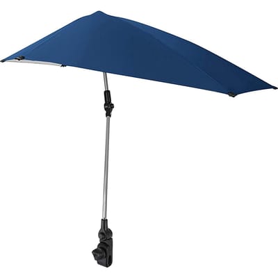 Portable Pliant Parasol Chaise de Plage Parasol Été Vélo Poussette Parapluie Réglable bleu foncé