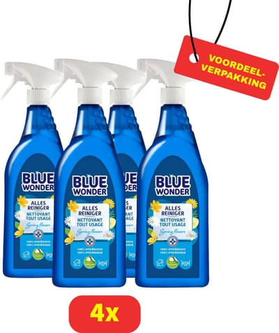 Blue Wonder - Allesreiniger Spray - 4 x 750ml - Voordeelverpakking