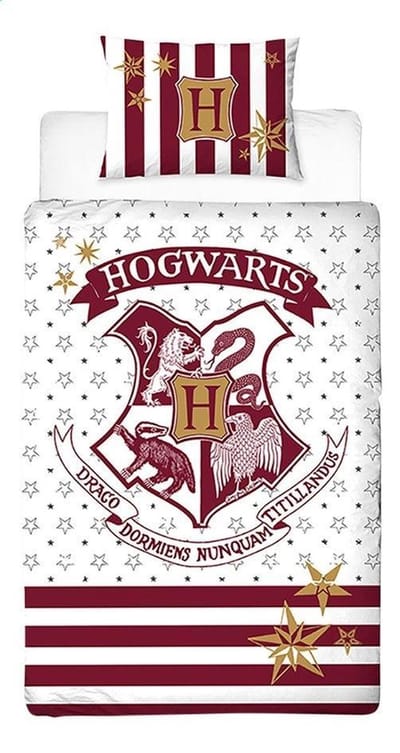 Harry Potter - Dekbedovertrek - Eenpersoons - 140 x 200 cm - Rood