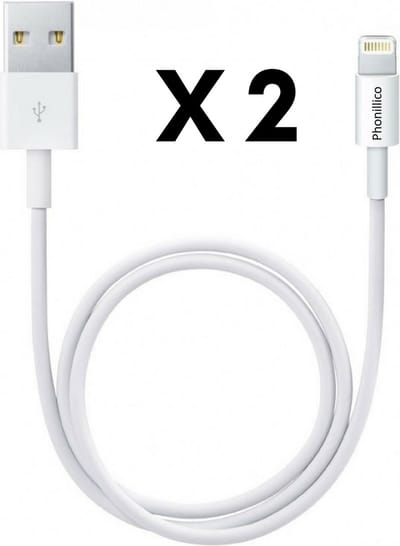 2x Lightning naar USB A Kabel Wit - 1 meter - Oplaadkabel voor iPhone 14 / 14 PLUS / 14 PRO / 14 PRO MAX / 13 / 13 MINI / 13 PRO / 13 PRO MAX