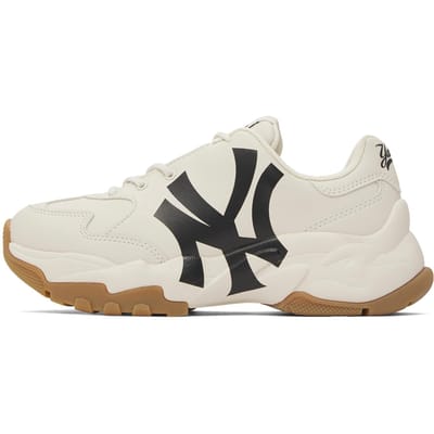 MLB Big Ball Chunky Comfortabel Veelzijdig Hoogte Verhogend Lage Top Dad Schoenen Unisex Sneakers Wit Zwart 3ASHBCV4N-50CRS 38