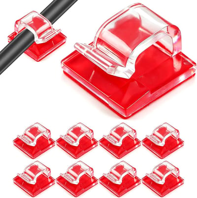 Mini-kabelclips 60 stuks - zelfklevend - transparant design - voor bevestiging van draden - ShopVlot