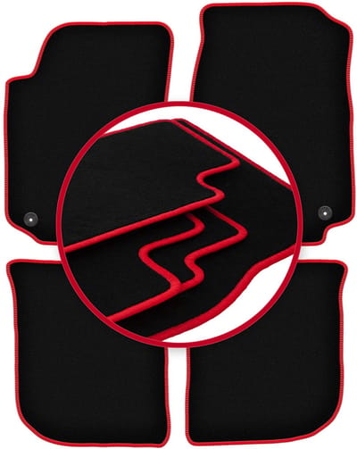 CARLUX-RED automatten voor: Audi A6 C4 sedan, stationwagen, avant (1994-1997)
